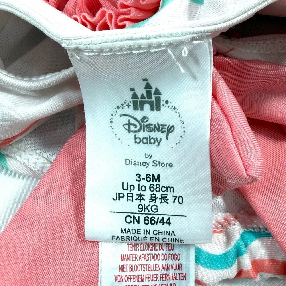 DISNEY BABY Girls Finding Nemo Swimsuit 3-6M Ruffle One Piece Baby Swim Tropical